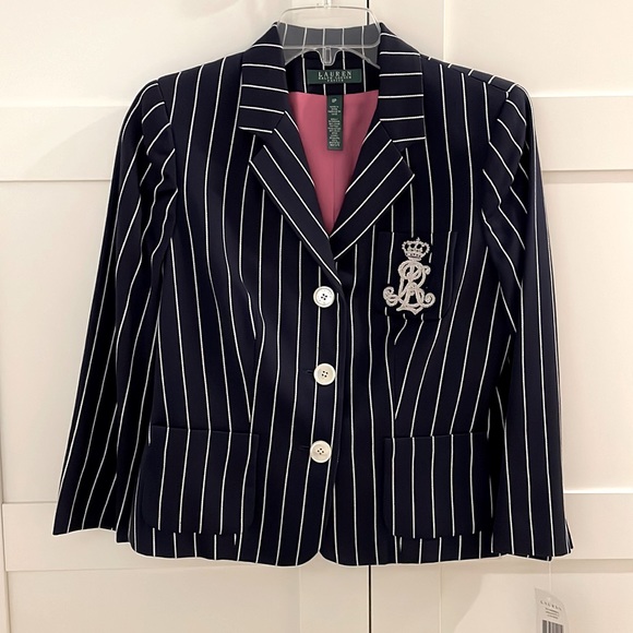Ralph Lauren Jackets & Blazers - Ralph Lauren Women’s Blazer Jacket Navy Striped 8P